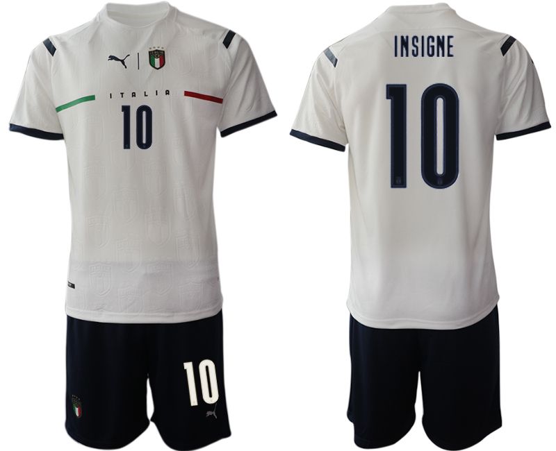 Men 2020-2021 European Cup Italy away white #10 Soccer Jersey->italy jersey->Soccer Country Jersey